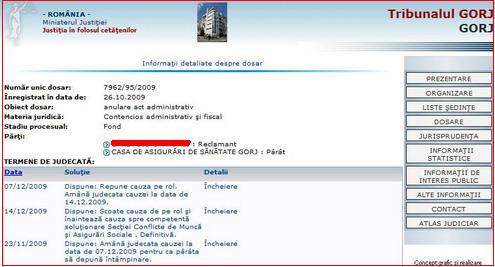 Judecătorii Tribunalului Gorj muşamalizează abuzurile CJAS