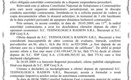 Autodenunţ privind licitaţia de 52 de milioane de euro!