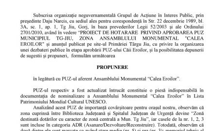 Grupul de Acțiune în Interes Public contestă PUZ-ul Căii Eroilor