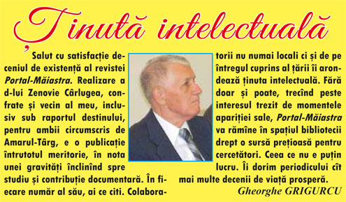 Laudatio de 10 ani, revistei de cultură “Portal-Măiastra” !