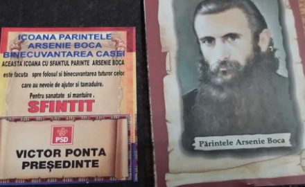 Am scăpat de poza lui Ceaușescu, din biserici, și-am dat peste icoane electorale cu Ponta!