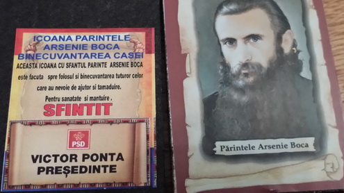 Am scăpat de poza lui Ceaușescu, din biserici, și-am dat peste icoane electorale cu Ponta!