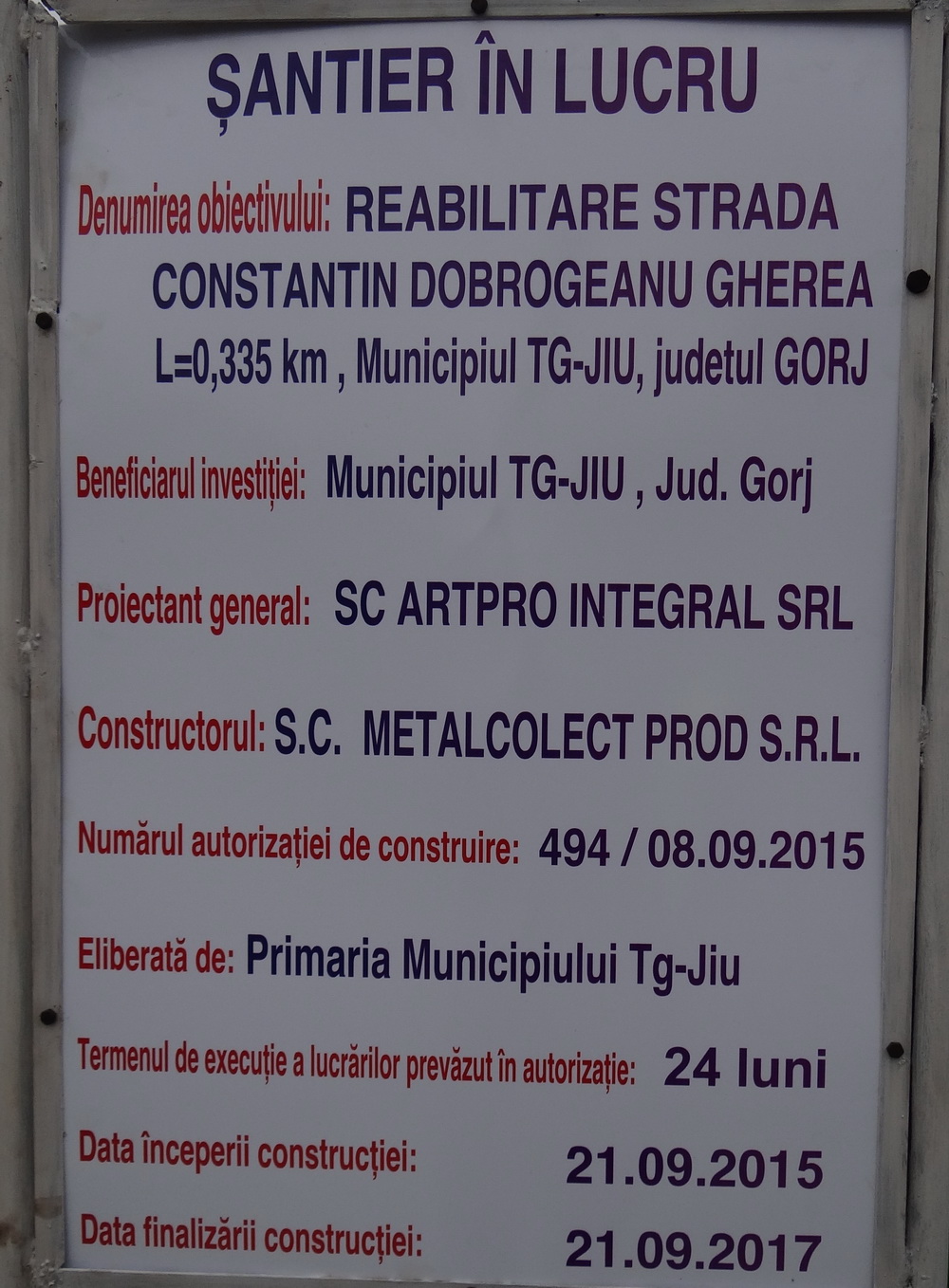 panou constructie