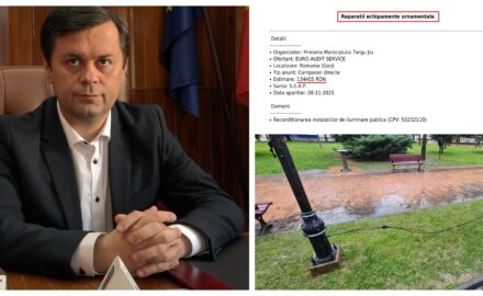 GĂINĂRIILE din spatele ORNAMENTELOR de Crăciun, de la Târgu Jiu. ”REPARAȚII” de 134.405 lei plus TVA pentru CÂRPELI și CAPCANE electrice întinse de Primărie, prin oraș